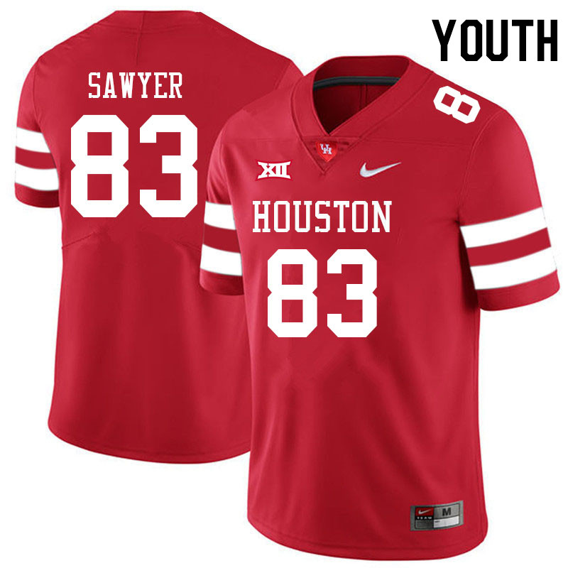 Youth #83 Peyton Sawyer Houston Cougars College Big 12 Conference Football Jerseys Sale-Red